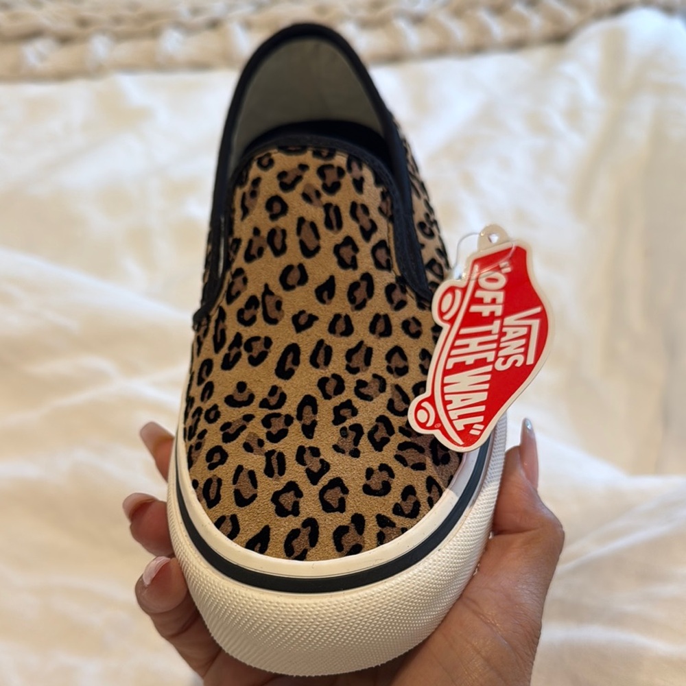 Vans Leopard Print Slip-On Sneakers